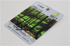 Charl Schwartzel Signed 2011 Masters Tournament SERIES Badge #R15648 JSA ALOA
