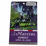 Scottie Scheffler Signed 2022 Masters Sunday Ticket #B02090 JSA ALOA