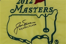 Big 3' Nicklaus, Palmer & Player Signed 2012 Masters Flag w/Years Won Notation JSA ALOA