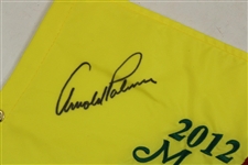 Big 3' Nicklaus, Palmer & Player Signed 2012 Masters Flag w/Years Won Notation JSA ALOA