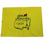 Nick Faldo Signed 2018 Masters Tournament Embroidered Flag JSA ALOA