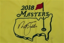 Nick Faldo Signed 2018 Masters Tournament Embroidered Flag JSA ALOA