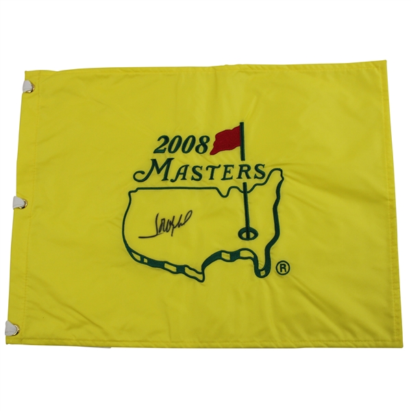 Jose Maria Olazabal Signed 2008 Masters Tournament Embroidered Flag JSA ALOA