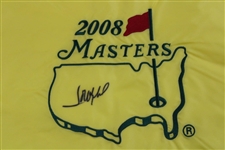 Jose Maria Olazabal Signed 2008 Masters Tournament Embroidered Flag JSA ALOA