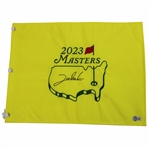 Jon Rahm Signed 2023 Masters Tournament Embroidered Flag BECKETT #BH83236