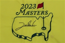 Jon Rahm Signed 2023 Masters Tournament Embroidered Flag BECKETT #BH83236