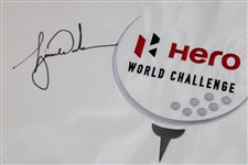 Tiger Woods Signed Hero World Challenge Embroidered Flag BECKETT #AC19007