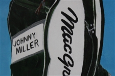 Johnny Miller Signed Original 1973 US Open Winning Clubs & Bag Painting 'Summer of '73' by Artist Wimmer JSA ALOA