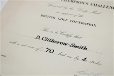 Ben Hogan Signed 1953 The Open Championship Challenge Certificate JSA ALOA