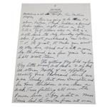 Gene Sarazen Signed 1964 Hand Written Letter To Writer Pat Ward Thomas - 1935 Masters Content! JSA ALOA