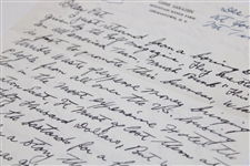 Gene Sarazen Signed 1964 Hand Written Letter To Writer Pat Ward Thomas - 1935 Masters Content! JSA ALOA