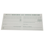 2001 Masters Tournament Official Unused Scorecard - Tiger Woods Winner