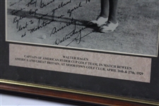 Walter Hagen Facsimile Signed 1929 Ryder Cup Captain Commemorative Photo - Framed