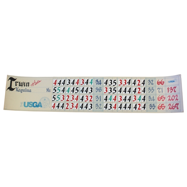 Champion Hale Irwins Official 2000 US Senior Open at Saucon Valley Scoreboard Sheet