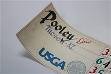 Champion Don Pooley's Official 2002 US Senior Open at Caves Valley Scoreboard Sheet