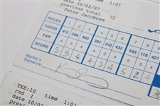Sutton, Jacobsen, Daly, Love III & others Signed Official Used 1997 Buick Challenge Scorecards