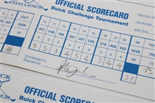 Sutton, Jacobsen, Daly, Love III & others Signed Official Used 1997 Buick Challenge Scorecards
