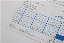 Sutton, Jacobsen, Daly, Love III & others Signed Official Used 1997 Buick Challenge Scorecards