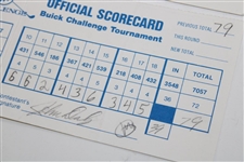 Sutton, Jacobsen, Daly, Love III & others Signed Official Used 1997 Buick Challenge Scorecards