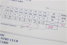 Singh, Langer, Stadler, Azinger, Olazabal & others Signed Official Used 1998 Buick Classic Scorecards