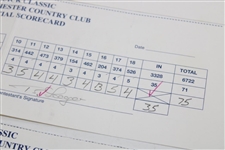 Singh, Langer, Stadler, Azinger, Olazabal & others Signed Official Used 1998 Buick Classic Scorecards