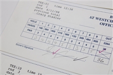 Singh, Langer, Stadler, Azinger, Olazabal & others Signed Official Used 1998 Buick Classic Scorecards