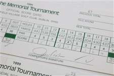 Irwin, Janzen, Strange & others Signed Official Used 1994 & 1999 The Memorial Scorecards