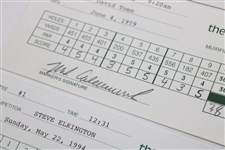 Irwin, Janzen, Strange & others Signed Official Used 1994 & 1999 The Memorial Scorecards