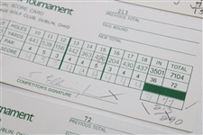 Irwin, Janzen, Strange & others Signed Official Used 1994 & 1999 The Memorial Scorecards