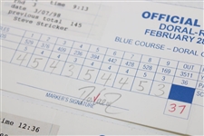 Price, Calc, Leonard, Montgomerie & others Signed Official Used 1998 Doral-Ryder Open Scorecards
