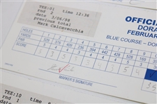 Price, Calc, Leonard, Montgomerie & others Signed Official Used 1998 Doral-Ryder Open Scorecards
