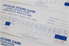 Price, Calc, Leonard, Montgomerie & others Signed Official Used 1998 Doral-Ryder Open Scorecards