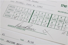 Ozaki, Nakajima, Kuramoto & others Signed Official Used 1993 & 1994 The Memorial Scorecards