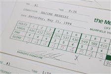 Ozaki, Nakajima, Kuramoto & others Signed Official Used 1993 & 1994 The Memorial Scorecards