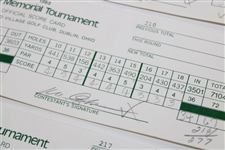 Ozaki, Nakajima, Kuramoto & others Signed Official Used 1993 & 1994 The Memorial Scorecards