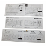 Bean, Daly, Pavin, Crenshaw, Faldo & Goydos Signed Used Official FedEx/BellSouth/Vancouver Scorecards