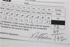 Bean, Daly, Pavin, Crenshaw, Faldo & Goydos Signed Used Official FedEx/BellSouth/Vancouver Scorecards