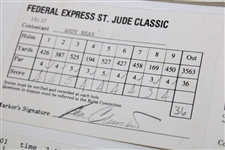 Bean, Daly, Pavin, Crenshaw, Faldo & Goydos Signed Used Official FedEx/BellSouth/Vancouver Scorecards