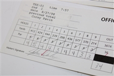 Bean, Daly, Pavin, Crenshaw, Faldo & Goydos Signed Used Official FedEx/BellSouth/Vancouver Scorecards