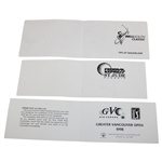 Bean, Daly, Pavin, Crenshaw, Faldo & Goydos Signed Used Official FedEx/BellSouth/Vancouver Scorecards