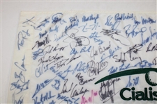 Tiger Woods & Field Signed Western Open Embroidered Flag JSA ALOA