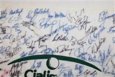 Tiger Woods & Field Signed Western Open Embroidered Flag JSA ALOA