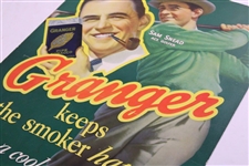 c. 1940's Sam Snead Granger Tobacco Advertising Sizable Broadside Display