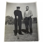 Mickey Mantle Golfing Original Black & White 8x10 Photo w/ Partner