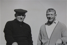 Mickey Mantle Golfing Original Black & White 8x10 Photo w/ Partner