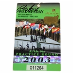 Masters Par 3 Contest Champs Harrington & Toms Signed 2003 Wednesday Ticket w/ Inscrip. JSA ALOA