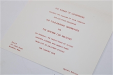 1973 Walker Cup at The Country Club of Brookline Flag Raising Ceremonies Invitation 