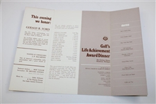 1979 Gerald Ford Golf's Life Achievement Award Dinner Menu