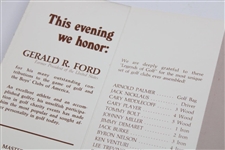 1979 Gerald Ford Golf's Life Achievement Award Dinner Menu