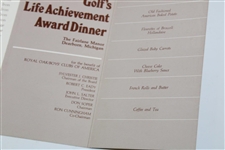 1979 Gerald Ford Golf's Life Achievement Award Dinner Menu